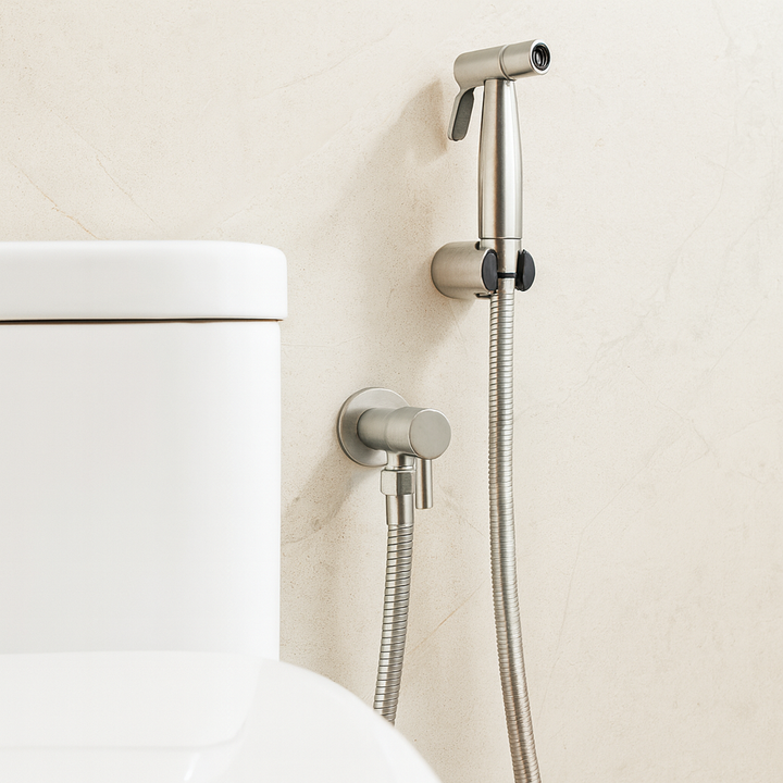 Lisslune | Stainless Steel Bidet Sprayer AquaNova – Hygienic Toilet Shower Spray with Wall Holder