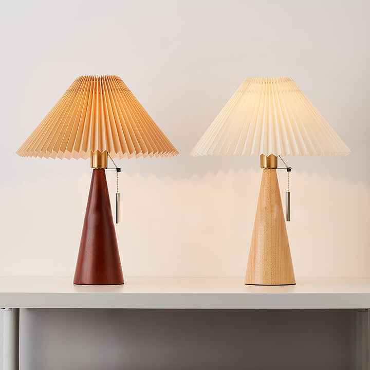 Lisslune | AntiqueRadiance – Elegant Wood and Metal Table Lamp