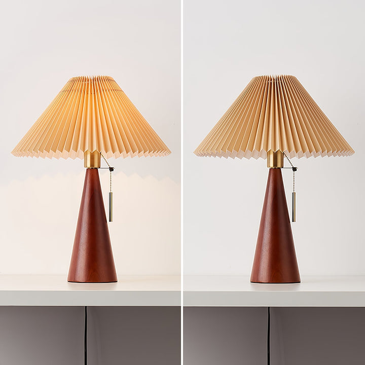 Lisslune | AntiqueRadiance – Elegant Wood and Metal Table Lamp