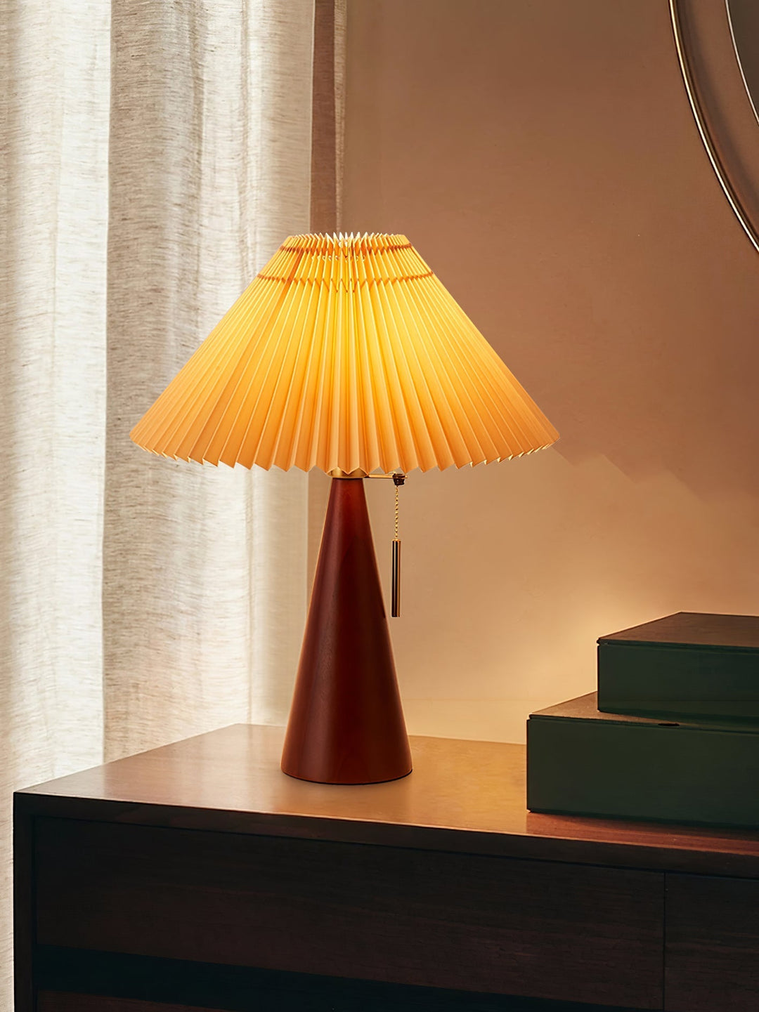 Lisslune | AntiqueRadiance – Elegant Wood and Metal Table Lamp