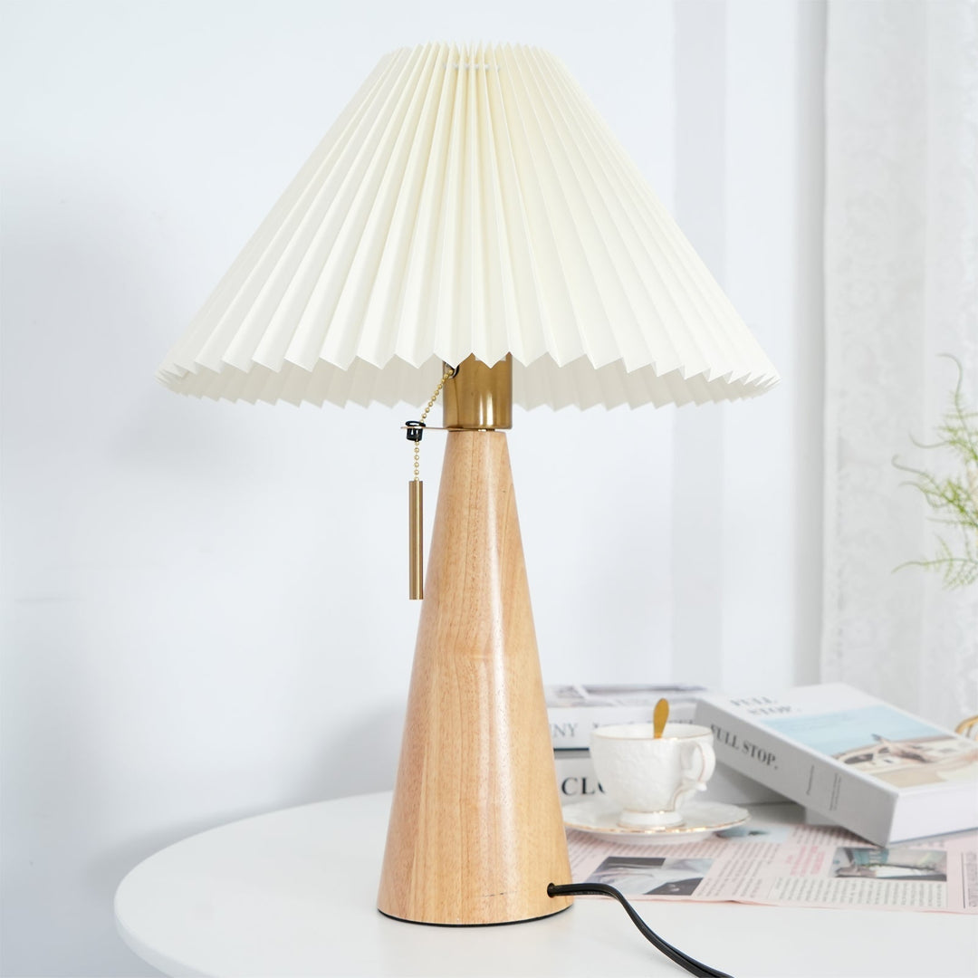 Lisslune | AntiqueRadiance – Elegant Wood and Metal Table Lamp