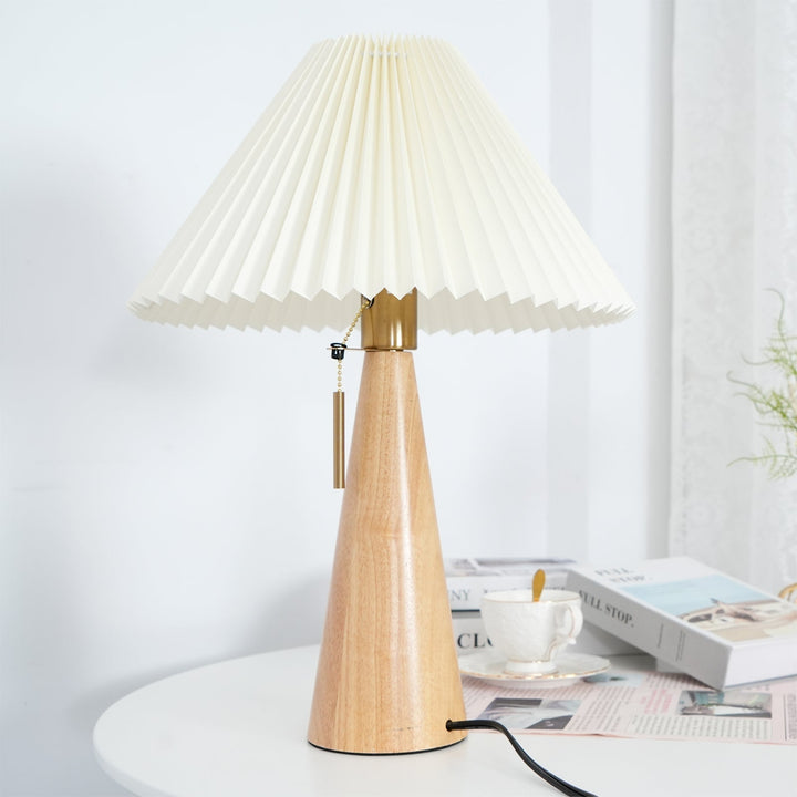 Lisslune | AntiqueRadiance – Elegant Wood and Metal Table Lamp