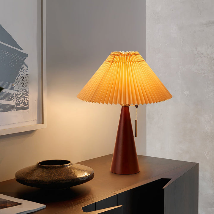 Lisslune | AntiqueRadiance – Elegant Wood and Metal Table Lamp