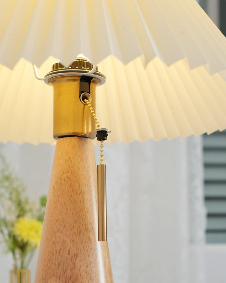 Lisslune | AntiqueRadiance – Elegant Wood and Metal Table Lamp
