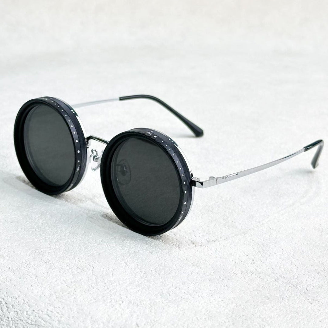 Lisslune | VisionRound Polarized Sunglasses – Unisex Retro Design with Adjustable Light Filter