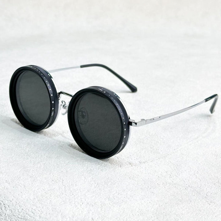 Lisslune | VisionRound Polarized Sunglasses – Unisex Retro Design with Adjustable Light Filter