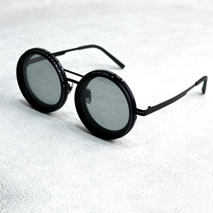 Lisslune | VisionRound Polarized Sunglasses – Unisex Retro Design with Adjustable Light Filter