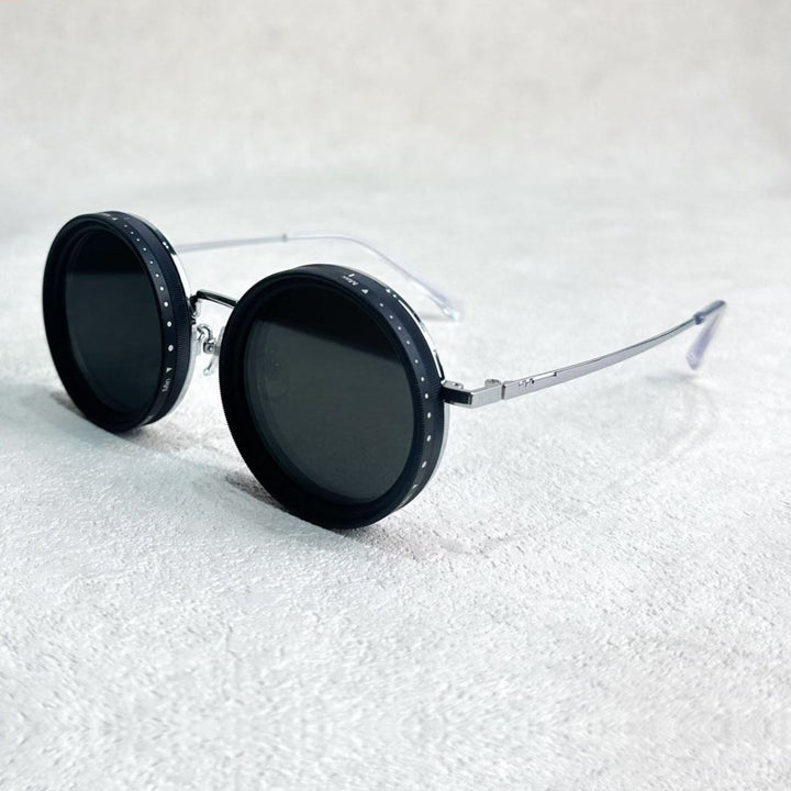 Lisslune | VisionRound Polarized Sunglasses – Unisex Retro Design with Adjustable Light Filter