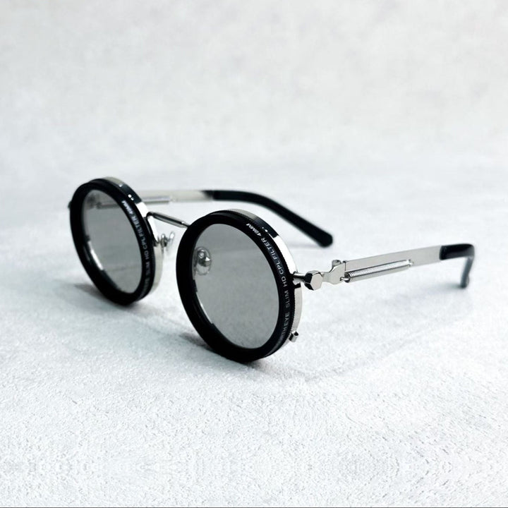 Lisslune | VisionRound Polarized Sunglasses – Unisex Retro Design with Adjustable Light Filter