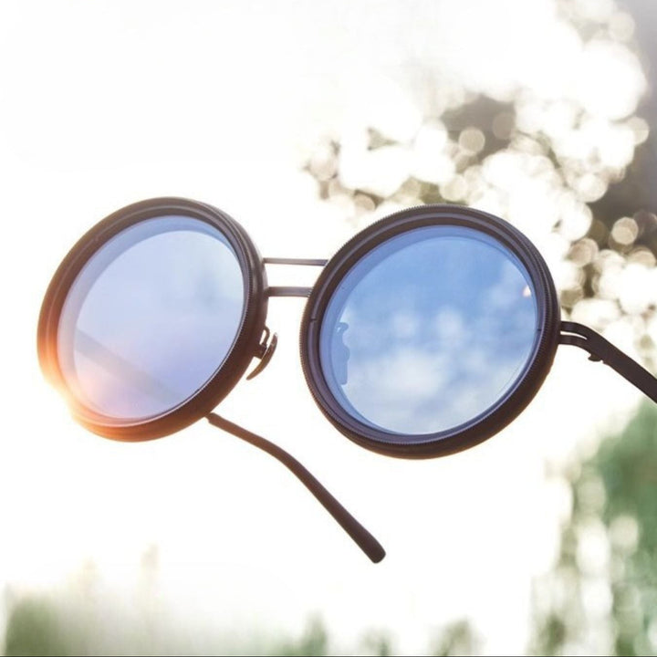Lisslune | VisionRound Polarized Sunglasses – Unisex Retro Design with Adjustable Light Filter