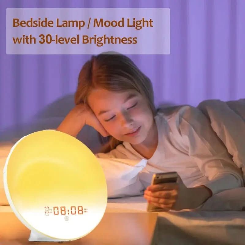 Lisslune | Alarm clock with sunrise simulation & nature sounds