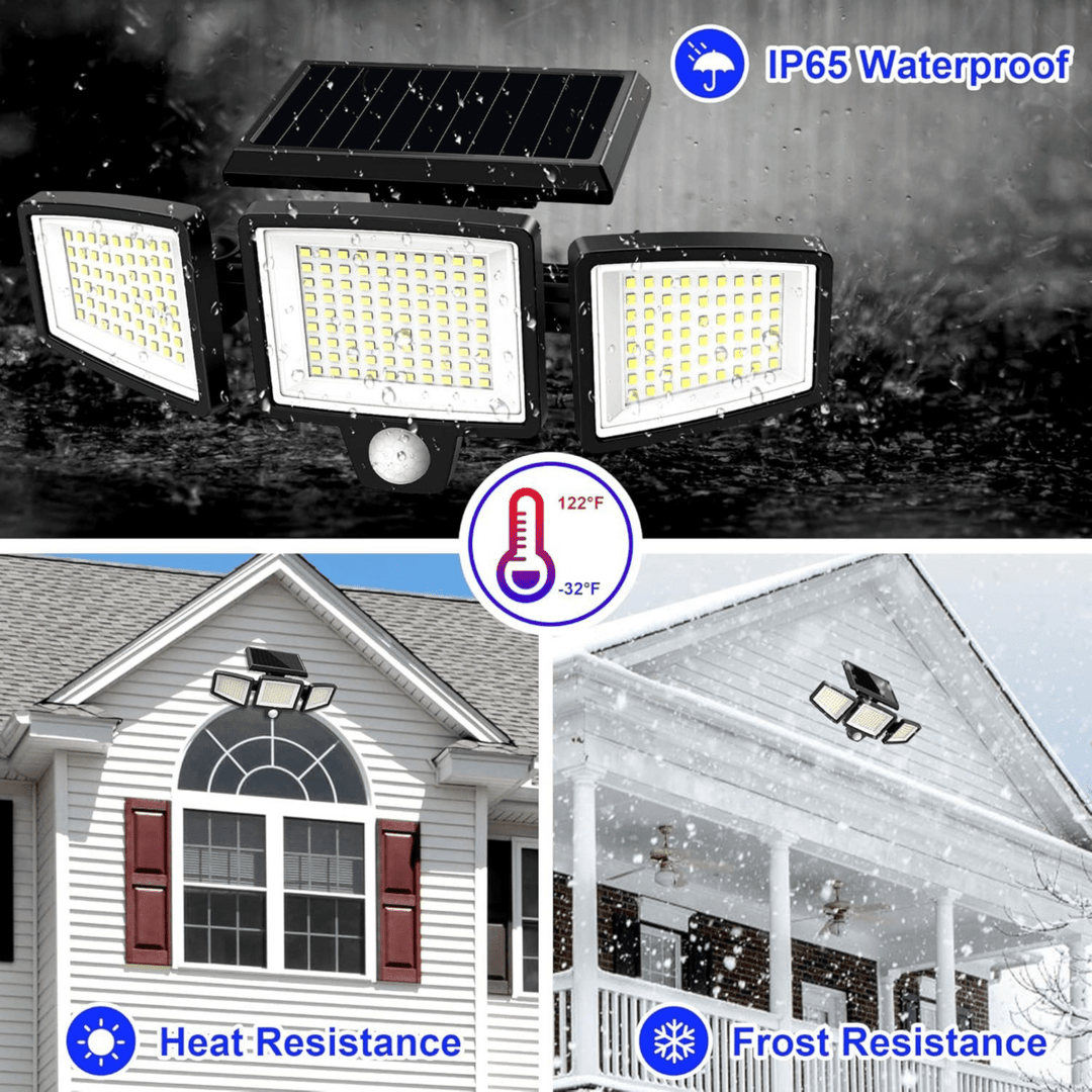 Lisslune | Solar-powered LED security light with motion sensor & remote control