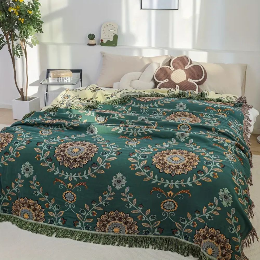 Lisslune | Sunfern Vintage Reversible Cotton Blanket
