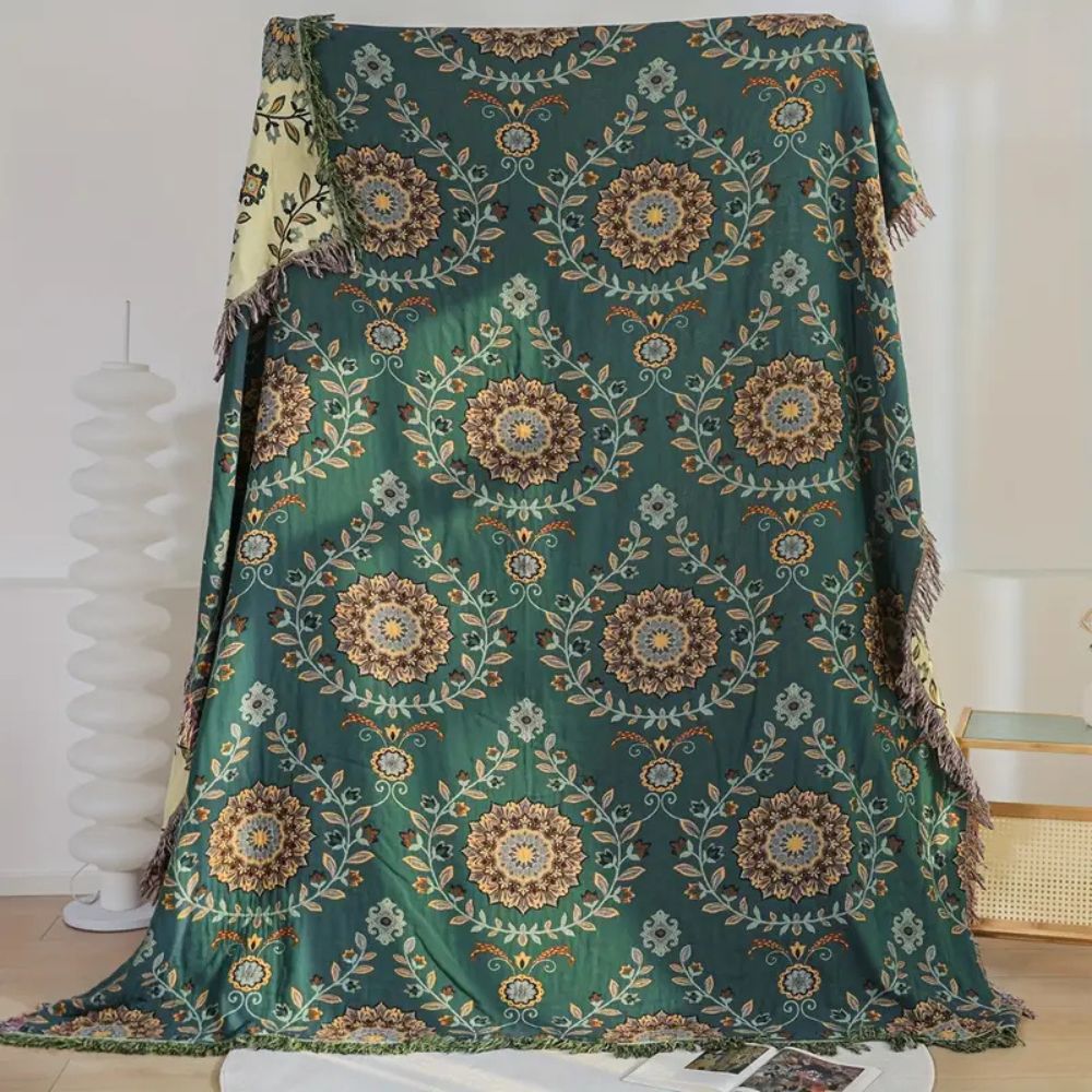 Lisslune | Sunfern Vintage Reversible Cotton Blanket