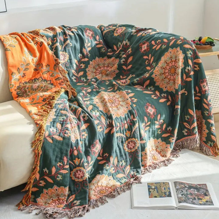 Lisslune | Sunfern Vintage Reversible Cotton Blanket