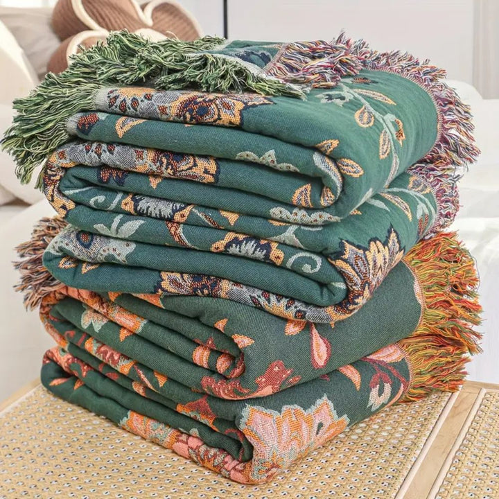 Lisslune | Sunfern Vintage Reversible Cotton Blanket