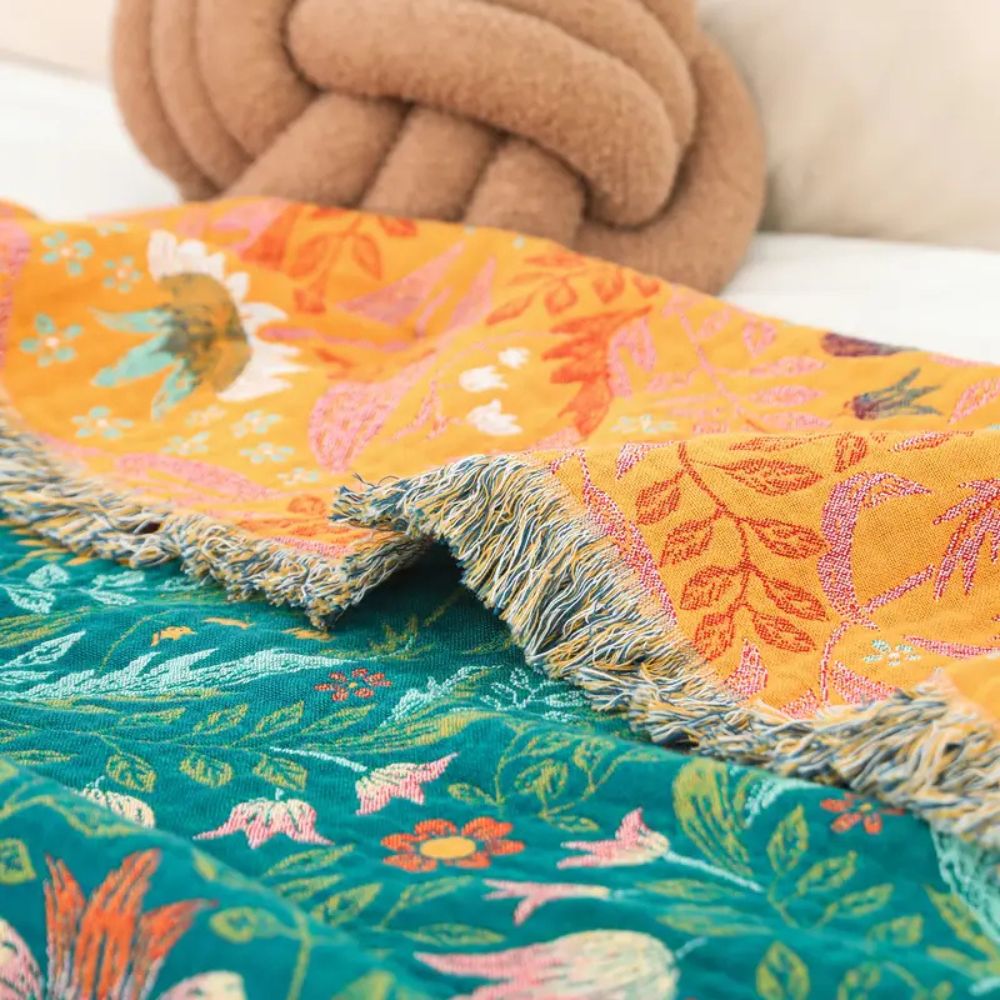 Lisslune | Sunset Forest Cotton Blanket
