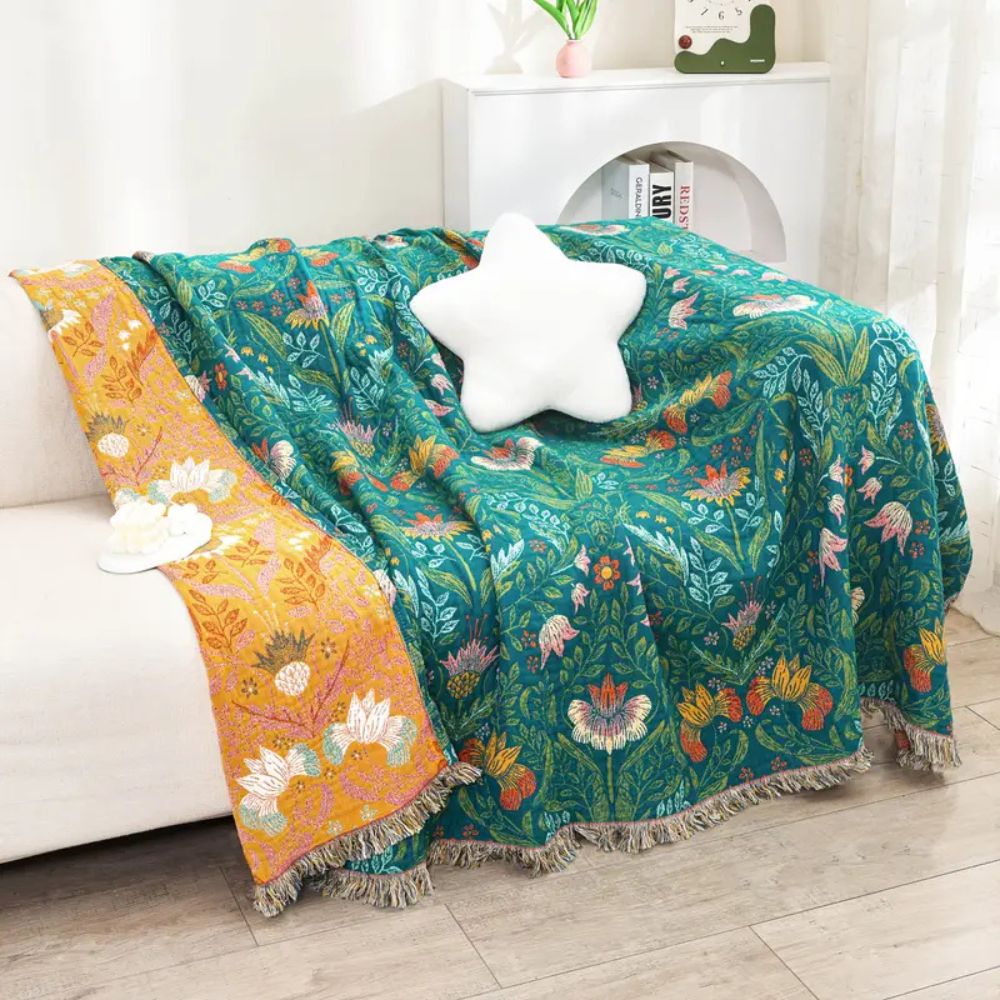 Lisslune | Sunset Forest Cotton Blanket