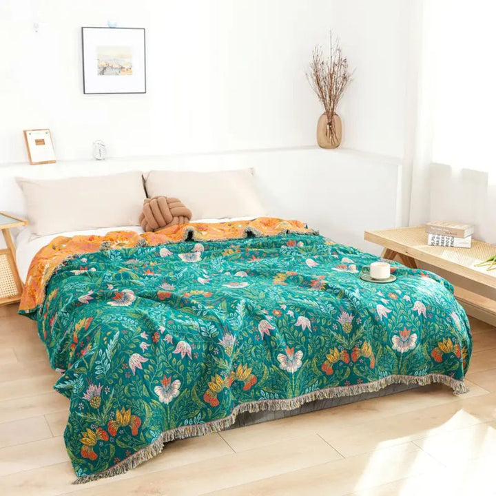 Lisslune | Sunset Forest Cotton Blanket