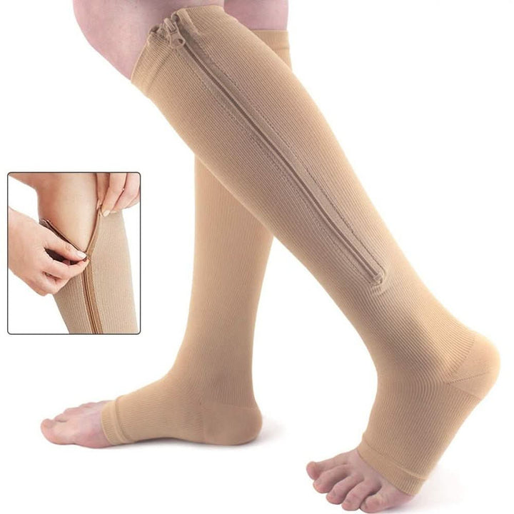 Lisslune | SupportEase – Compression stockings with zipper for tired & swollen legs
