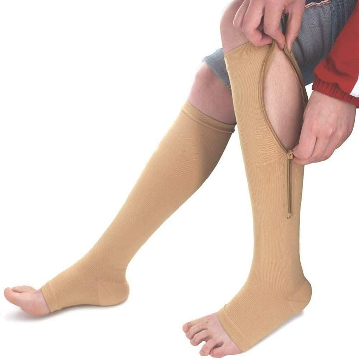 Lisslune | Support stockings with zipper for tired & swollen legs