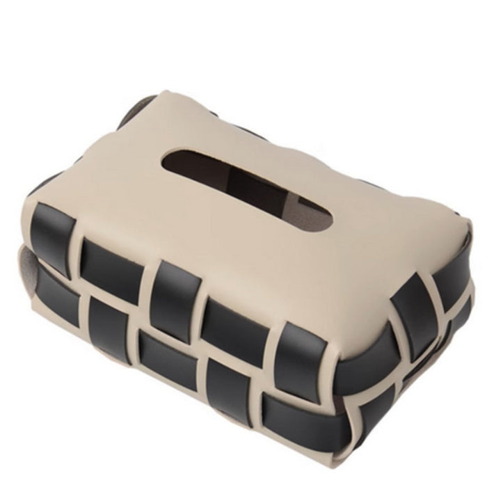 Lisslune | Braided Vegan Leather Tissue Holder