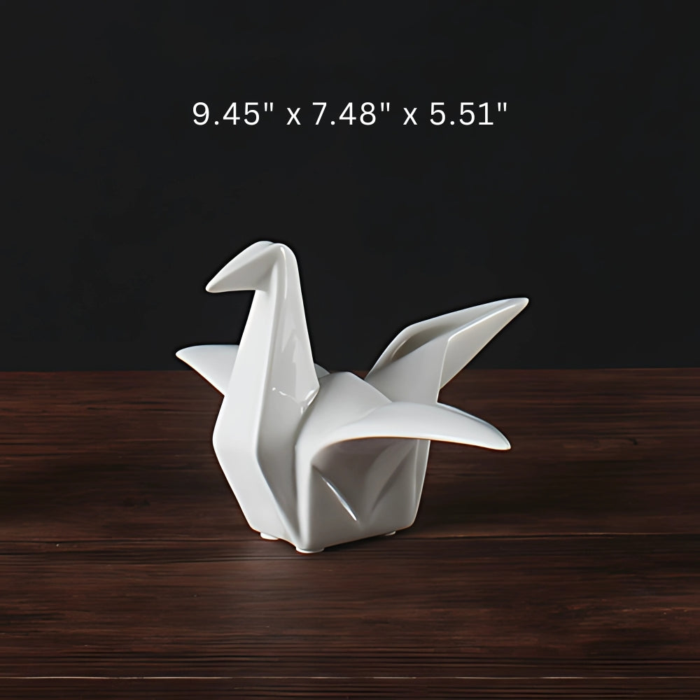 Lisslune | Origami-Inspired Ceramic Bird Statue