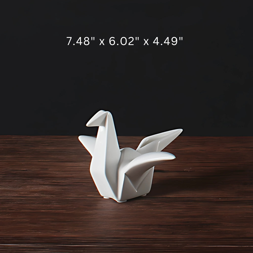 Lisslune | Origami-Inspired Ceramic Bird Statue