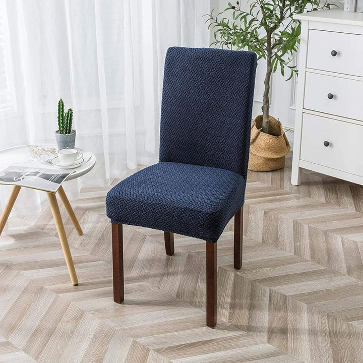 Lisslune | Sylva Jacquard Velvet Stretch Dining Chair Cover