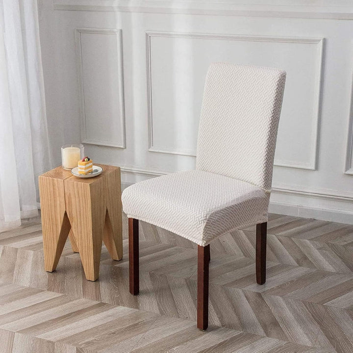 Lisslune | Sylva Jacquard Velvet Stretch Dining Chair Cover