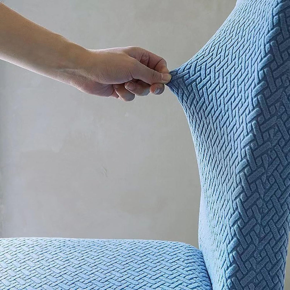 Lisslune | Sylva Jacquard Velvet Stretch Dining Chair Cover