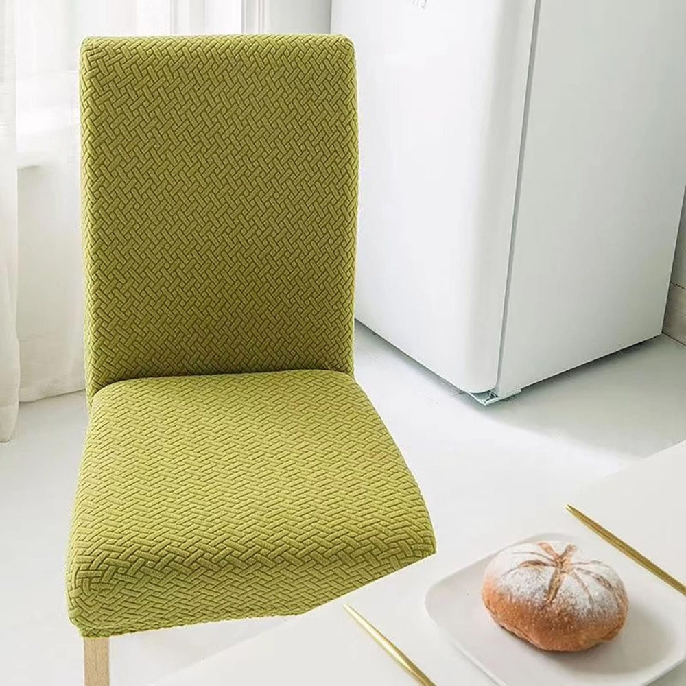 Lisslune | Sylva Jacquard Velvet Stretch Dining Chair Cover