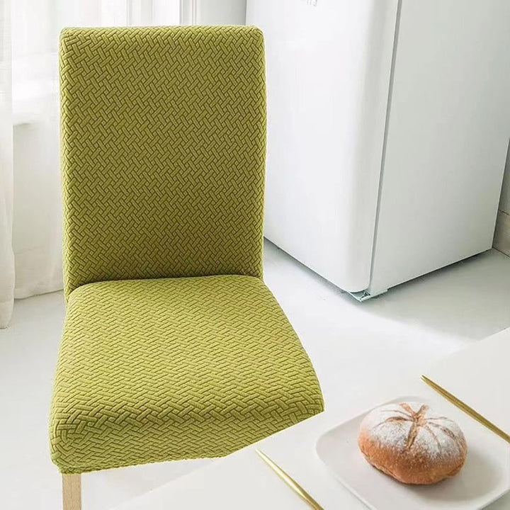 Lisslune | Sylva Jacquard Velvet Stretch Dining Chair Cover