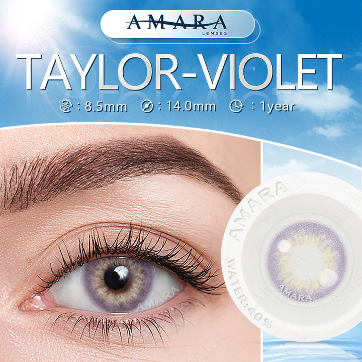 Lisslune Taylor Violet 14.0mm 1 Pair | 1 Year