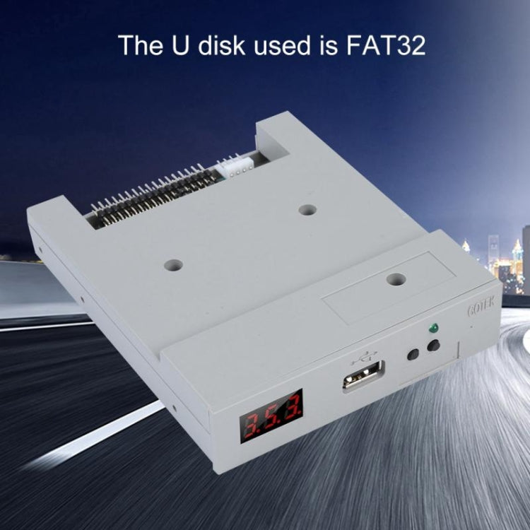 Lisslune | SFR1M44-U100K 3.5 inch 1.44MB USB SSD Floppy Drive Emulator for GOTEK, YAMAHA, KORG (Gray)