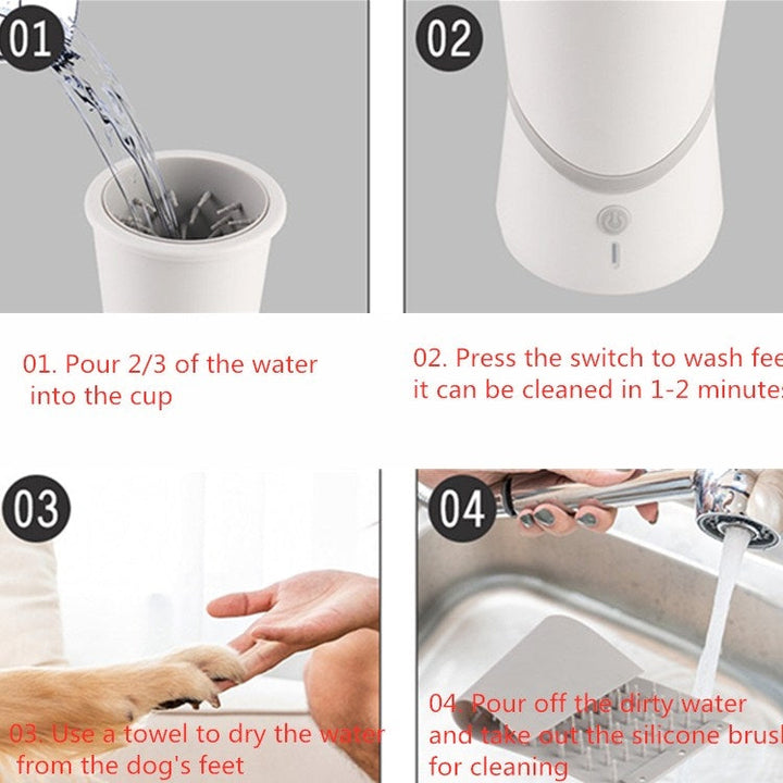HS-XJB01 USB rechargeable pet automatic electric dog paw washing cup