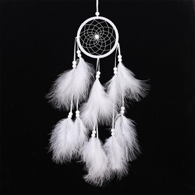 Lisslune | Simple creative home decor ornaments dreamcatcher car pendant (White)
