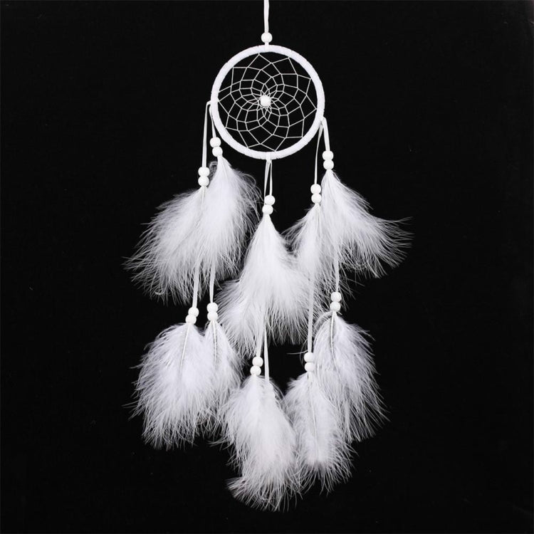 Lisslune | Simple creative home decor ornaments dreamcatcher car pendant (White)