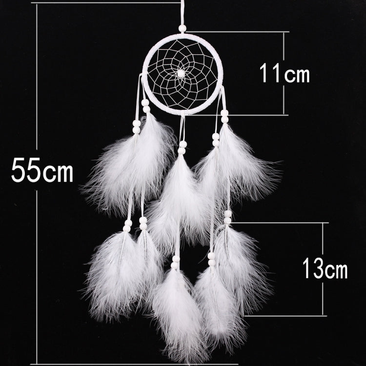 Lisslune | Simple creative home decor ornaments dreamcatcher car pendant (White)