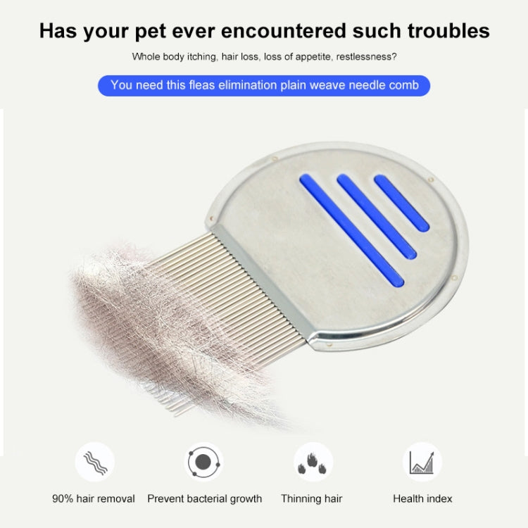 Dog Hair Clipper Flea Cleaning Comb Stainless Steel Thread Drive Needle Comb Removal Beauty Products (Green)