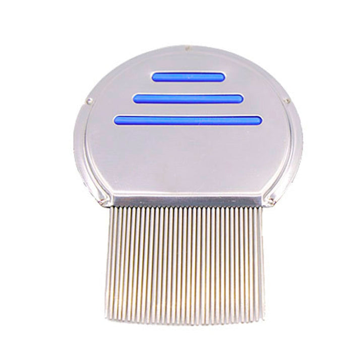 Dog comb flea comb stainless steel threaded frame comb removal beauty products (Blue)