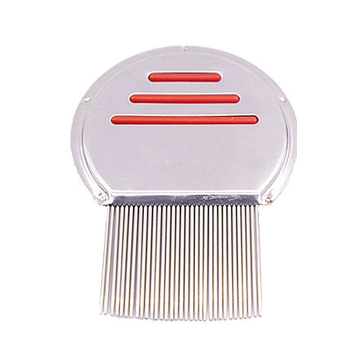 Pet hair comb dog flea comb stainless steel thread needle comb removal beauty products (Red)