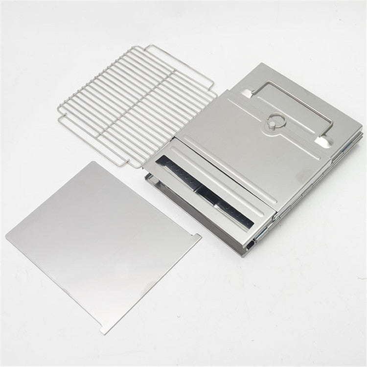 Lisslune | Portable Stainless Steel Folding Grill Charcoal Grill Grill Outdoor Camping Wood Stove