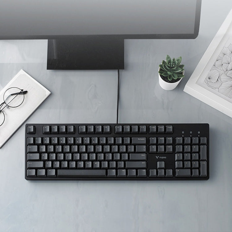 Lisslune | Rapoo V860 Desktop Wired Gaming Mechanical Keyboard, Specifications: 61 Keys (Green Switch)