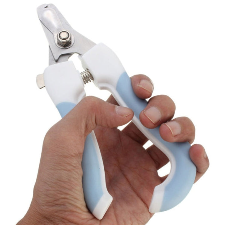 Two-piece pet tool stainless steel cat and dog claw clipper file, Size:S(Pink)
