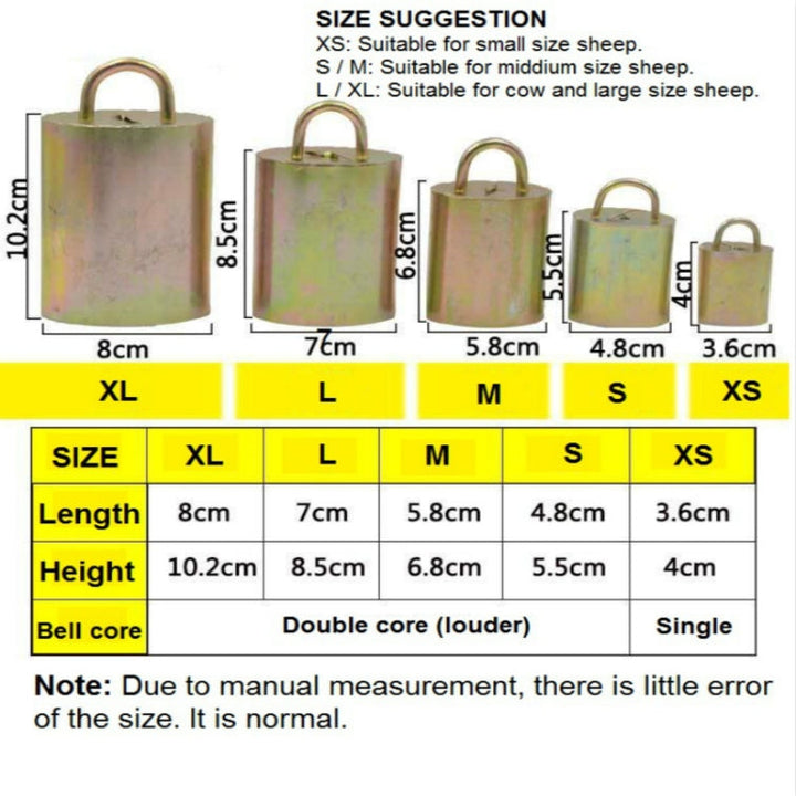 Special Loud Thick Cow Horse Sheep Farm Animals Anti-Loss Loud Key, SIZE:S