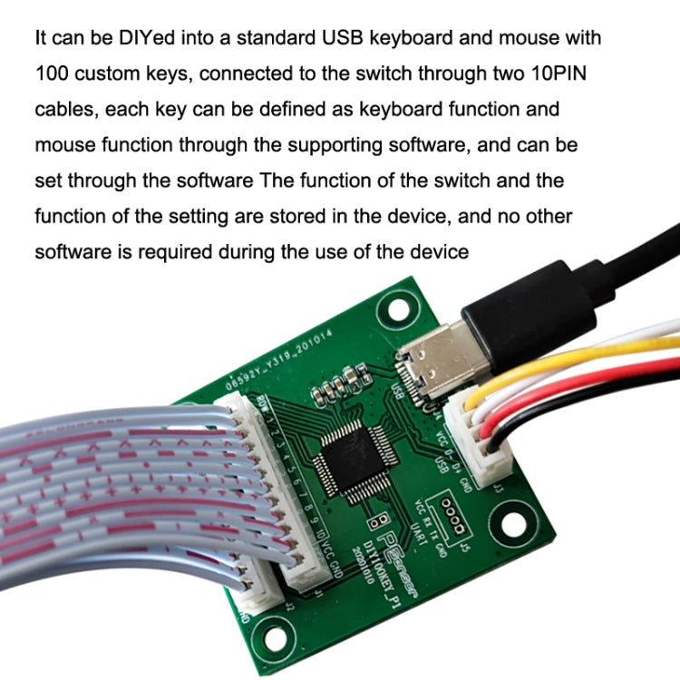 Lisslune | Pcsensor 100-Key Touch Switch Module Custom Keyboard and Mouse Test Development Board, Style: DIY