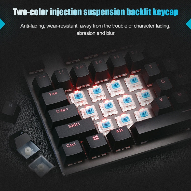 Lisslune | Rapoo V700RGB 104 Keys USB Wired Gaming Computer Mechanical Keyboard without Impact (Tea Shaft)
