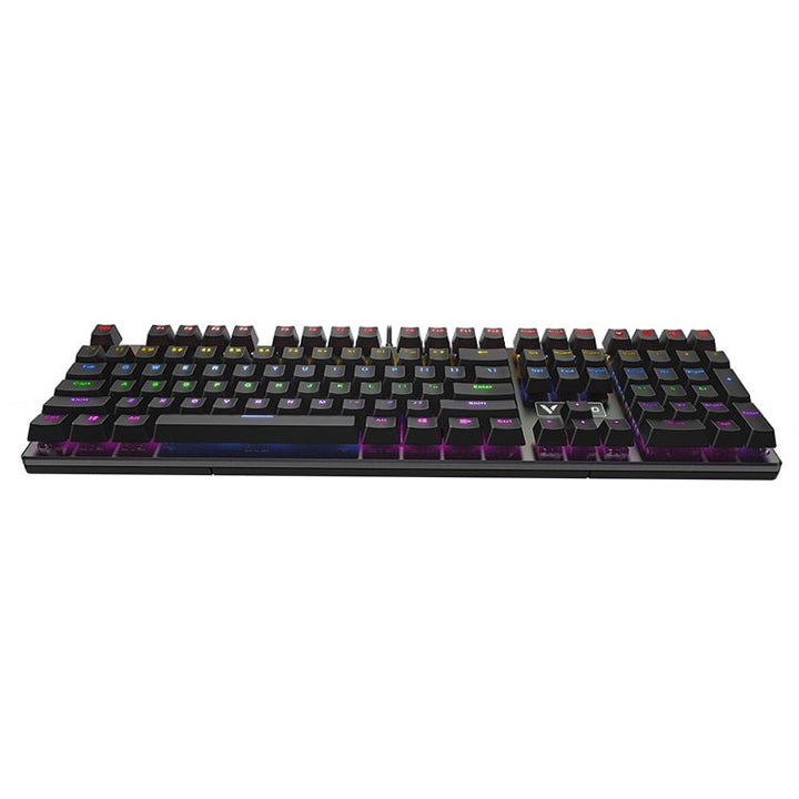 Lisslune | Rapoo V700S 104 Keys Mixed Color Backlight USB Wired Gaming Computer Without Hitting Mechanical Keyboard (Black Switch)