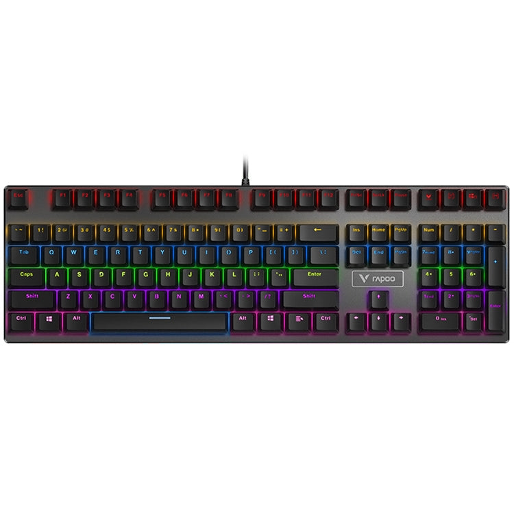 Lisslune | Rapoo V700S 104 Keys Mixed Color Backlight USB Wired Gaming Computer No Key Press Mechanical Keyboard (Red Shaft)